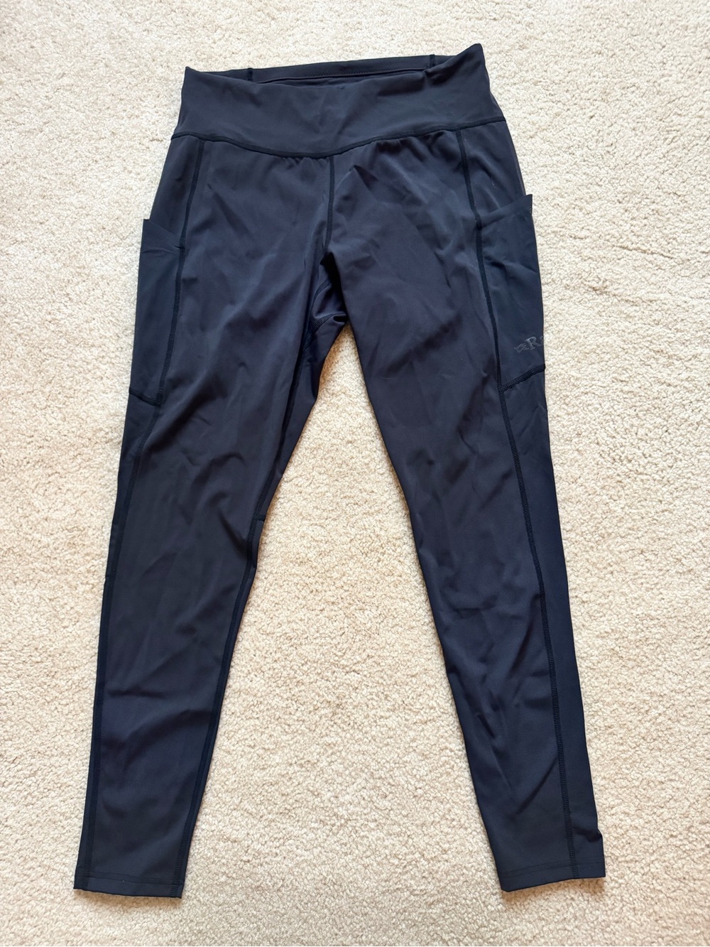 RAB Black Athletic Leggings with Side Pockets